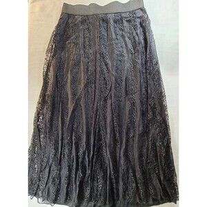 Lavish Black Lace Long Skirt Women’s M – NWOT #GothicStyle #RomanticLayers